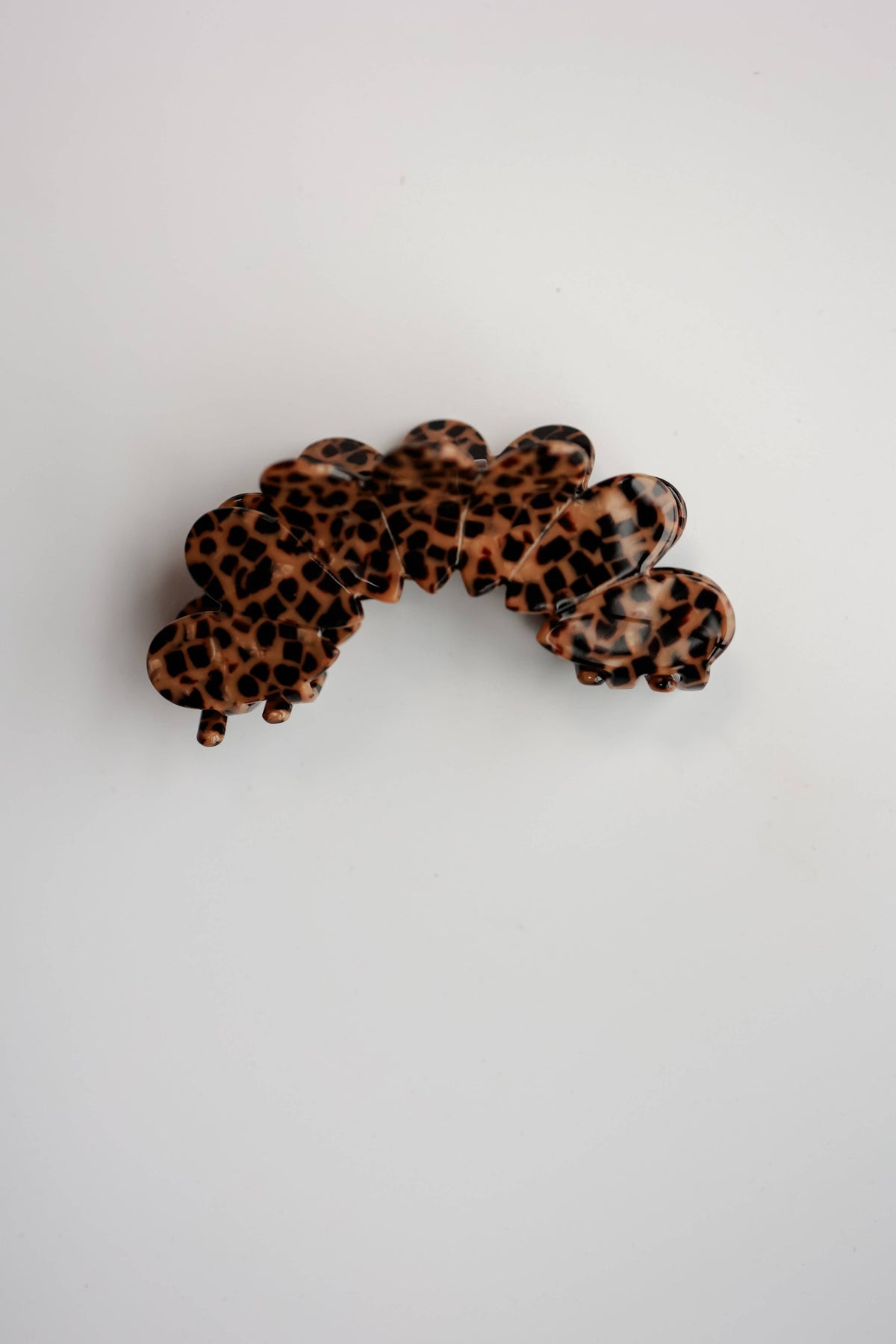 Leopard Scalloped Hair Clip