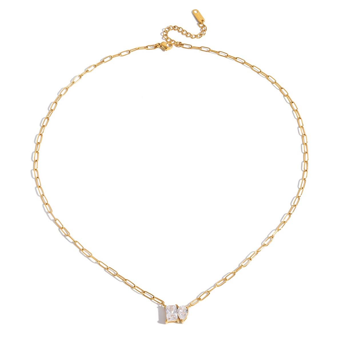 Duo Emerald & Pear Necklace