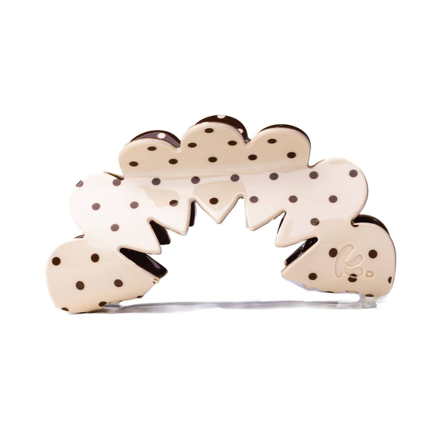 Brown & Cream Midi Claw Hair Clip