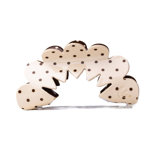 Brown & Cream Midi Claw Hair Clip