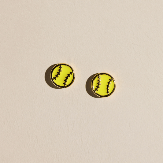 Softball Stud Earrings