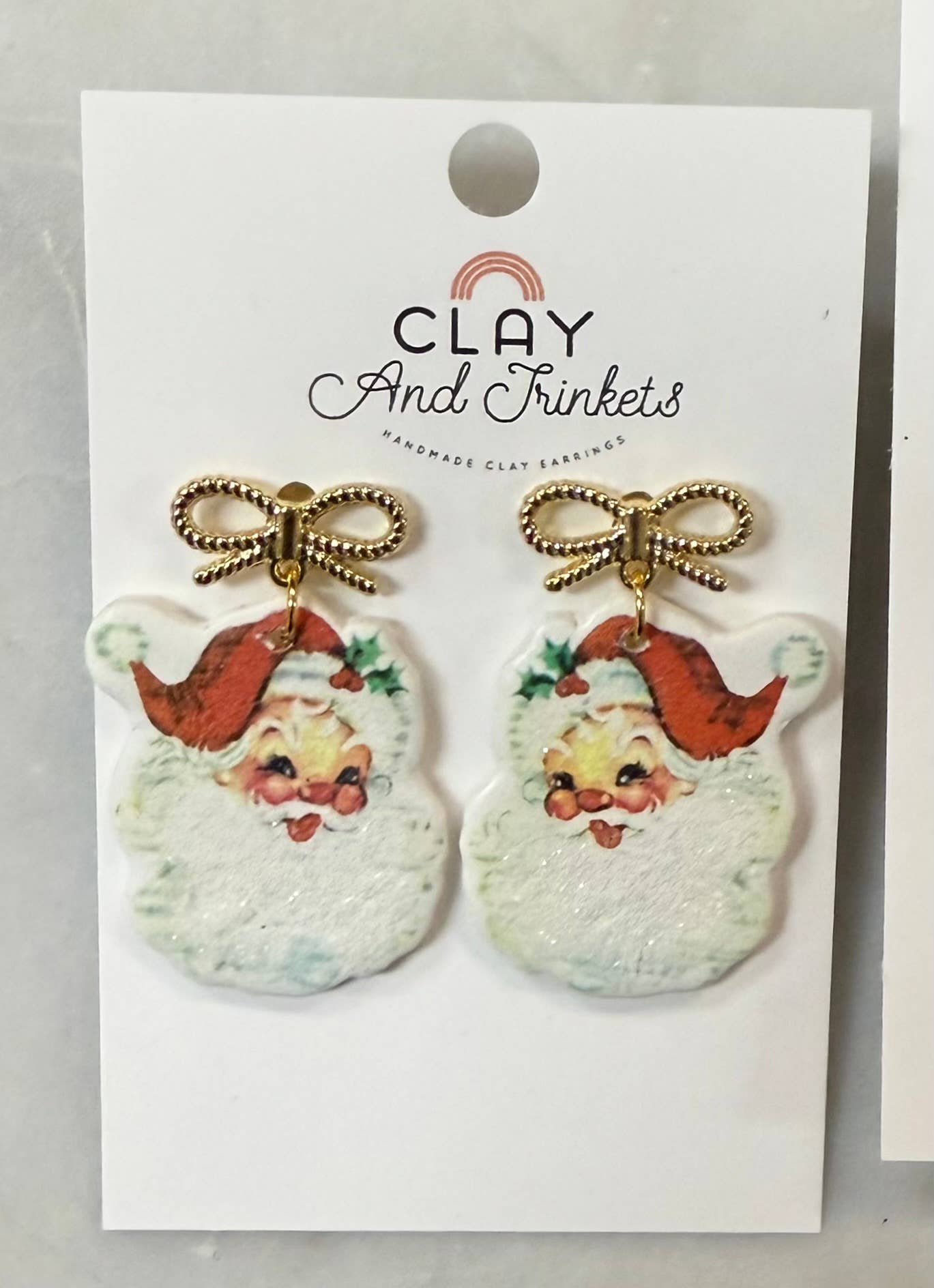 Vintage Santa Dangle Earrings