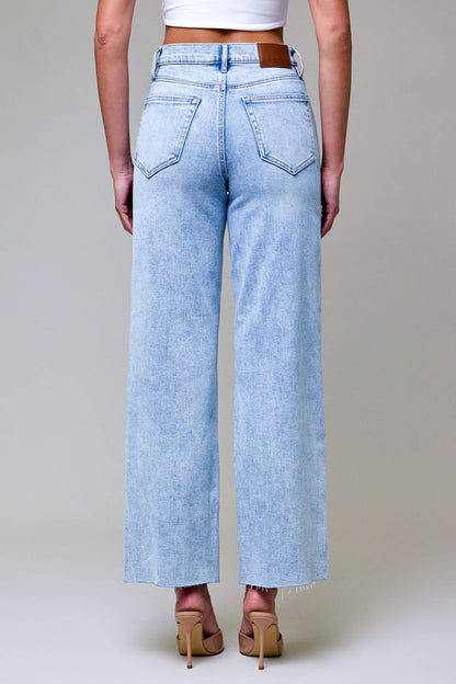 Light Wash Knee Distressed Dad Jean