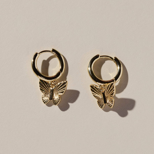 Butterfly Huggies Earrings