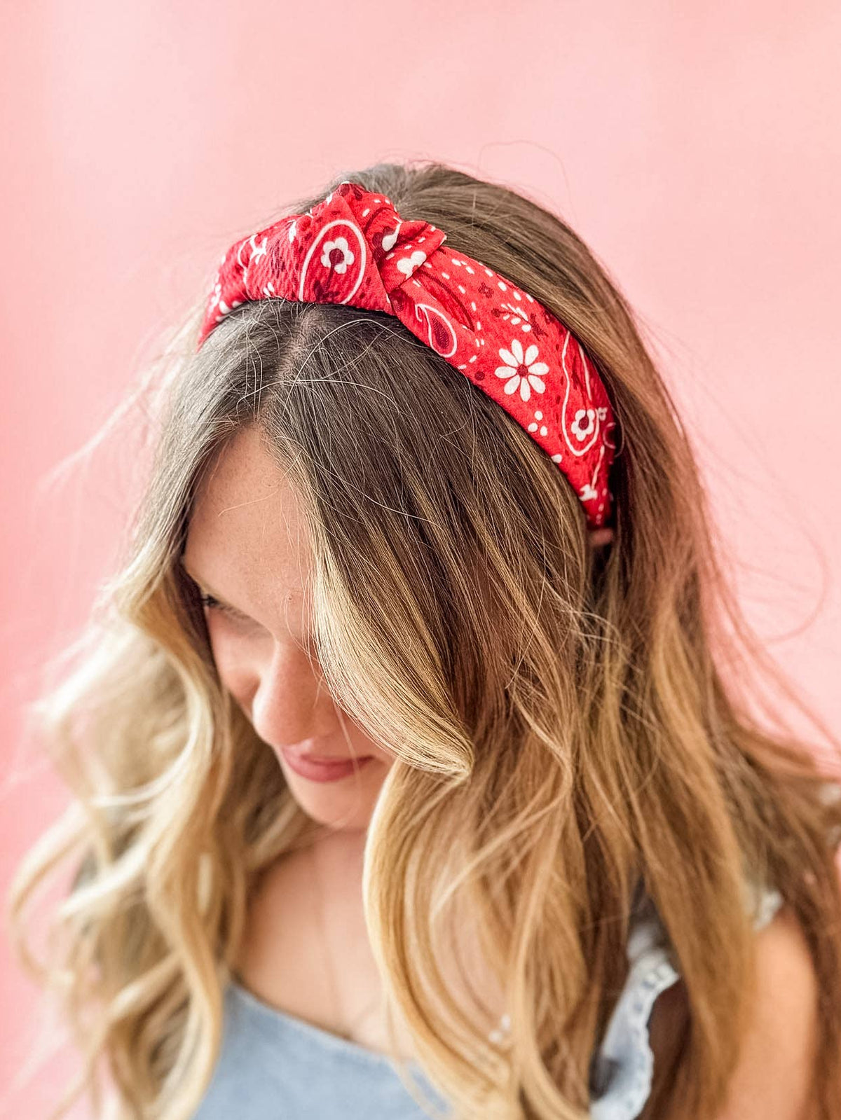 Red Bandana Structured Headband