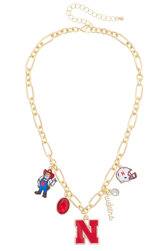 Nebraska Huskers Gameday Charm Necklace