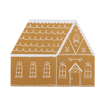 Gingerbread House Shaped Placemats with Stickers