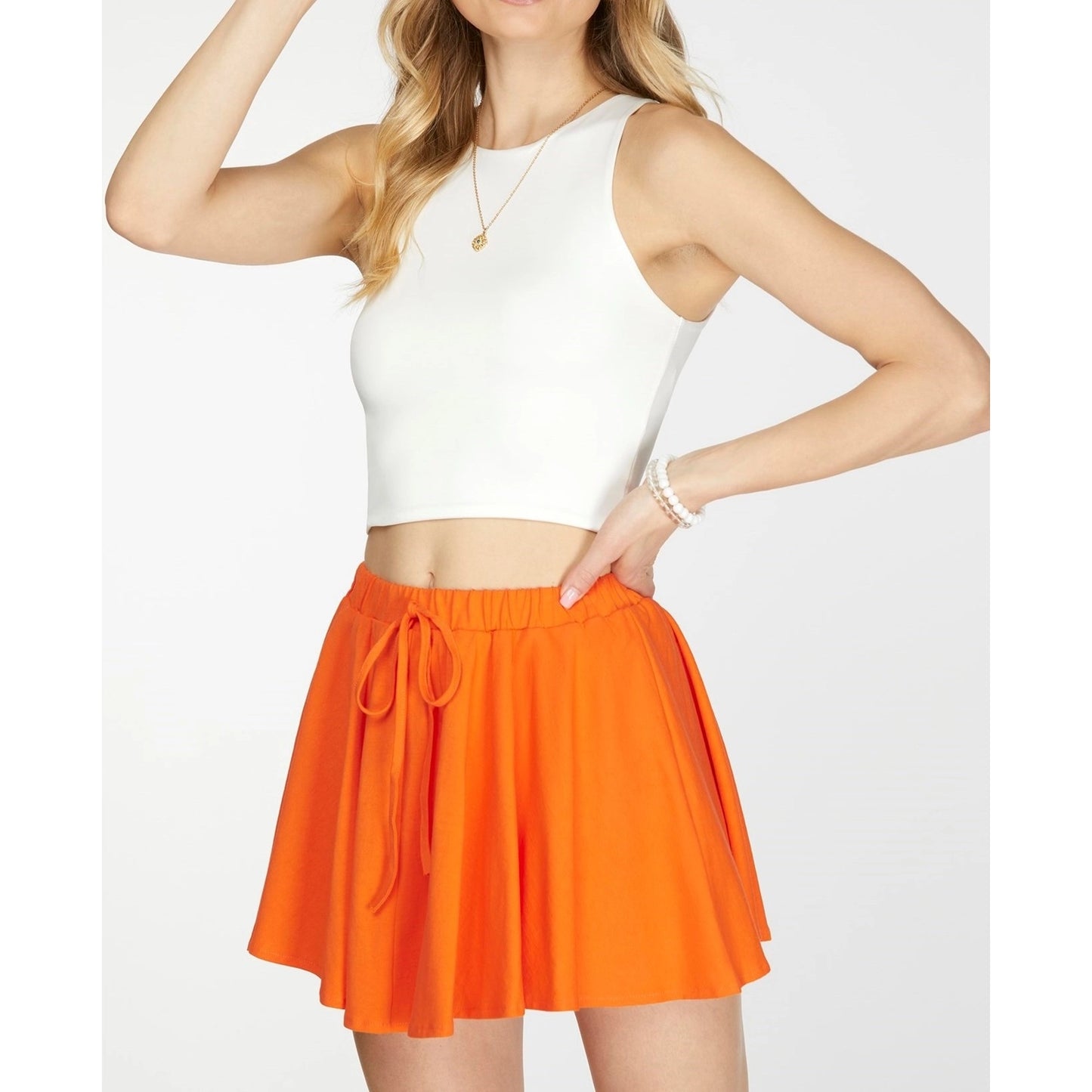 Orange Flutter Skirt