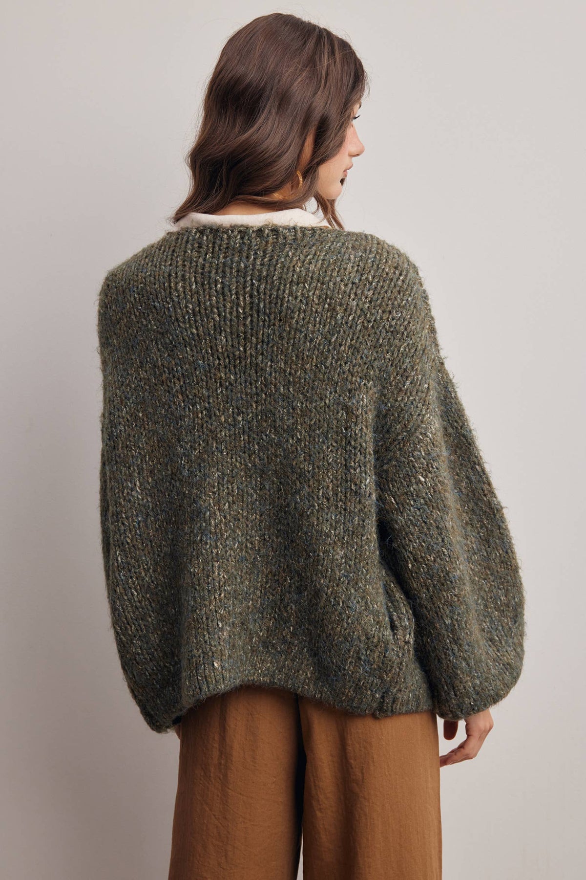 Olive Chunky Soft Touch Knit Cardigan