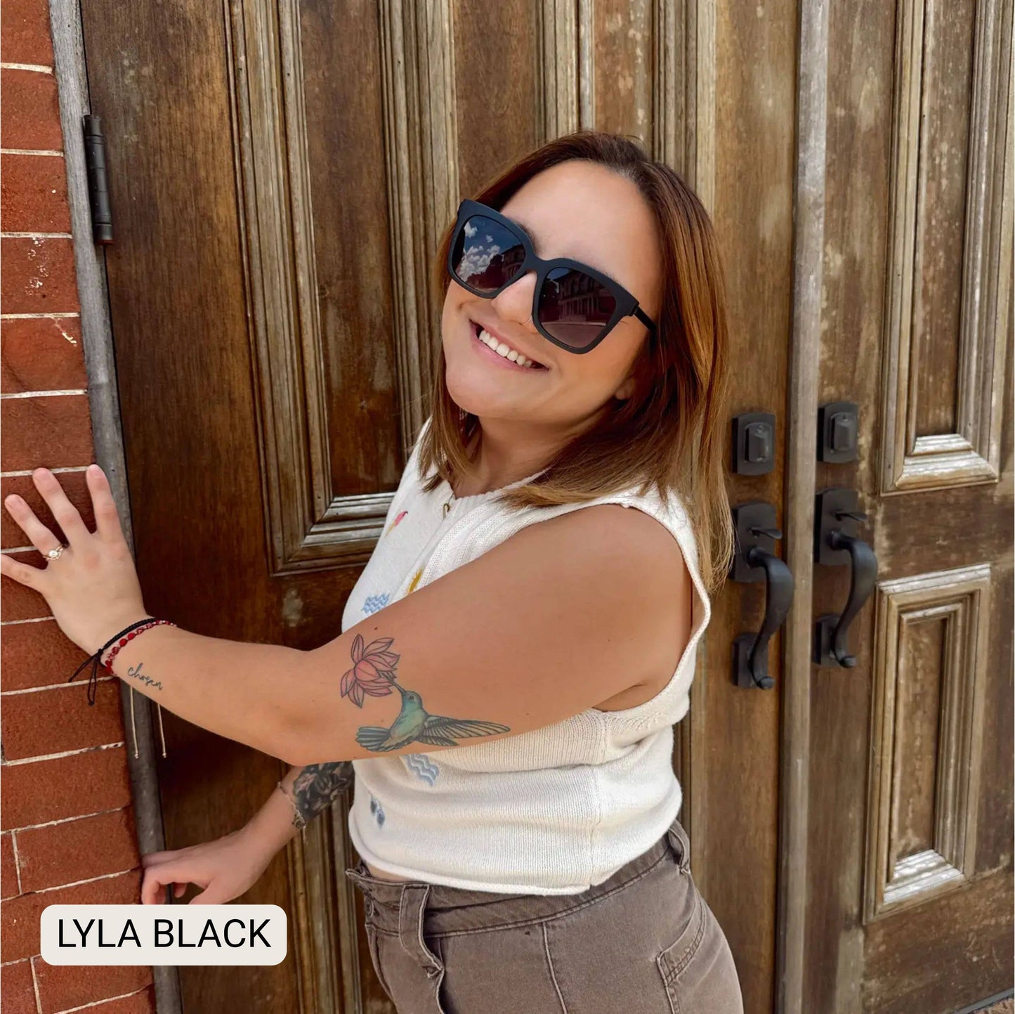 Lyla Black - Polarized Medium Cat Eye Sunglasses