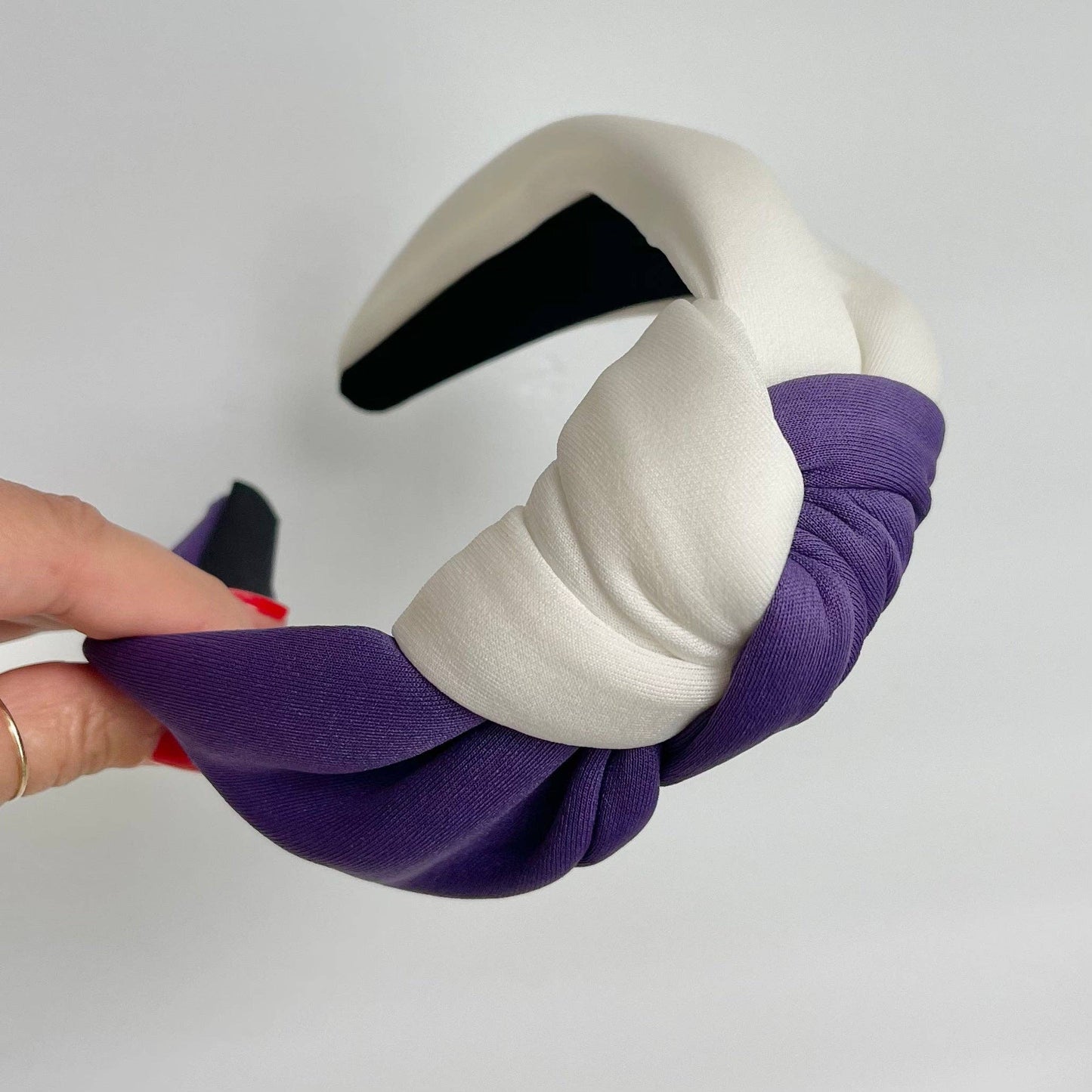 Purple and White Headband