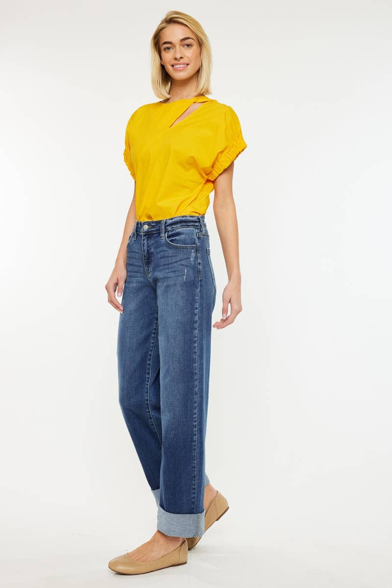 Kancan Ivanna High Rise Wide Leg Jeans