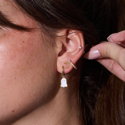 Ghost Huggies Earrings