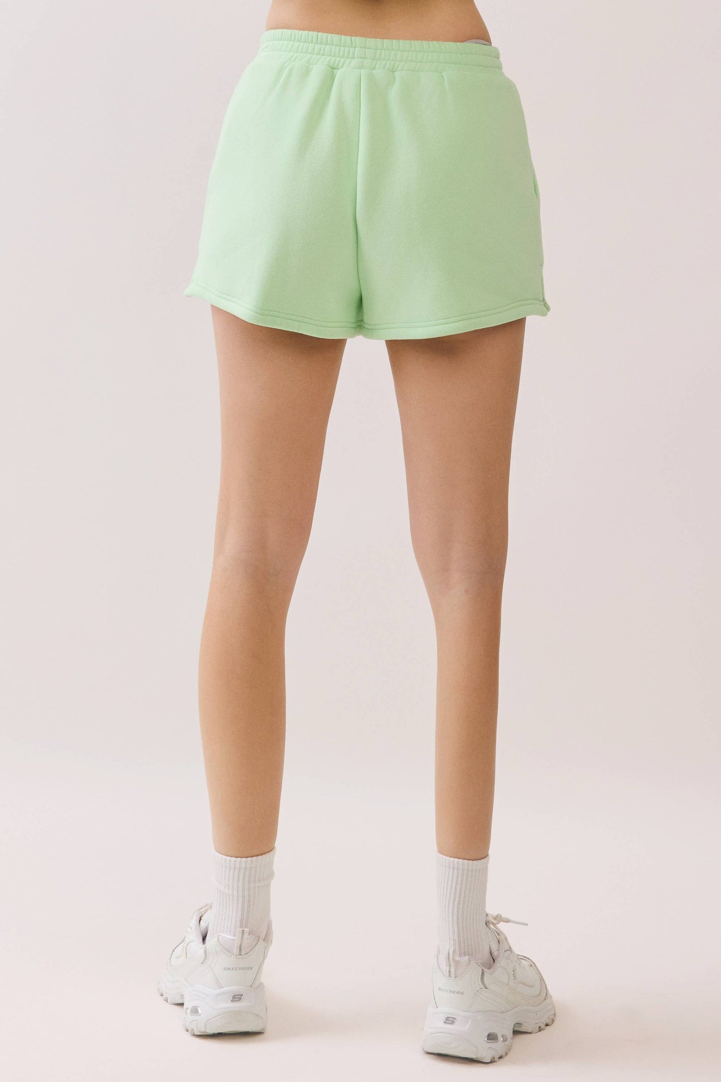 Peach High Waisted Sweat Shorts