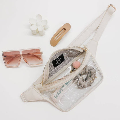Clear Belt Bag - Cream