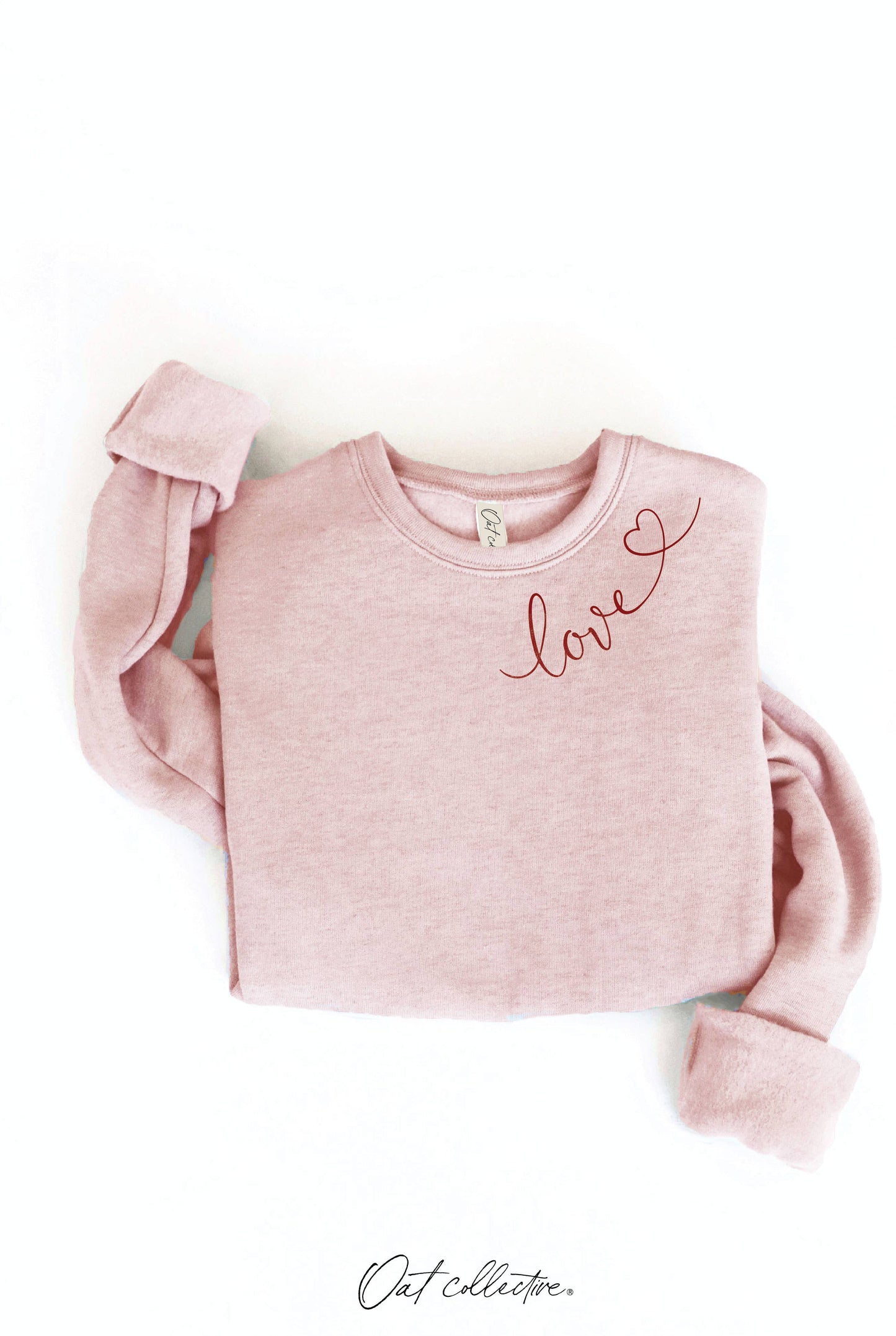 Love Heart Neckline Sweatshirt