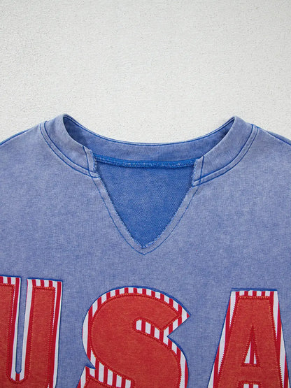 USA Patch Mineral Wash Short Sleeve Shirt