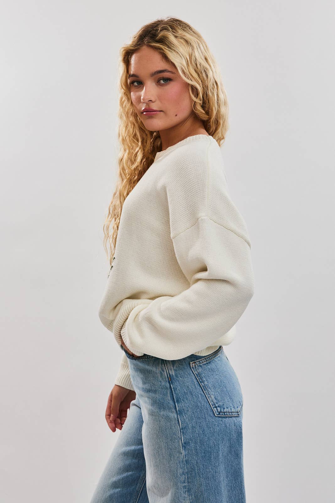 Christmas Tree Bow Sweater