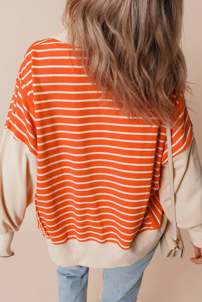 Striped Color Block Long Sleeve Shirt