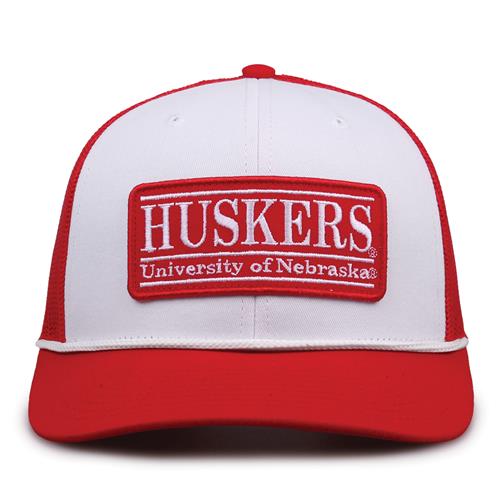 Nebraska Cornhuskers Rope Trucker With Bar Patch