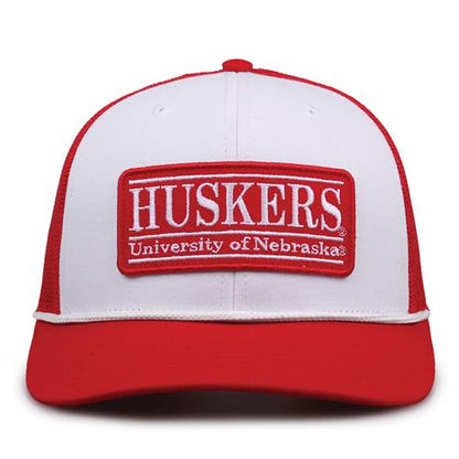 Nebraska Cornhuskers Rope Trucker With Bar Patch