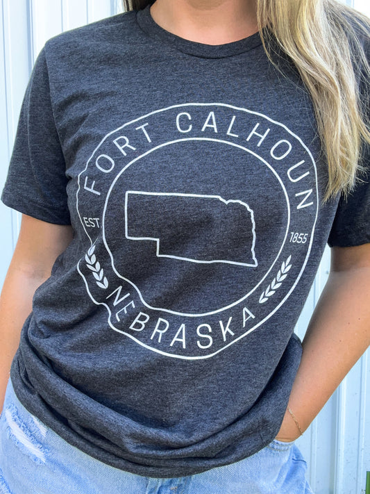 Fort Calhoun, Nebraska Circle T-Shirt