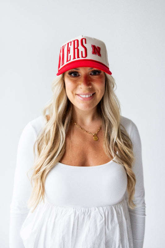 Huskers Offset Canvas Trucker Hat
